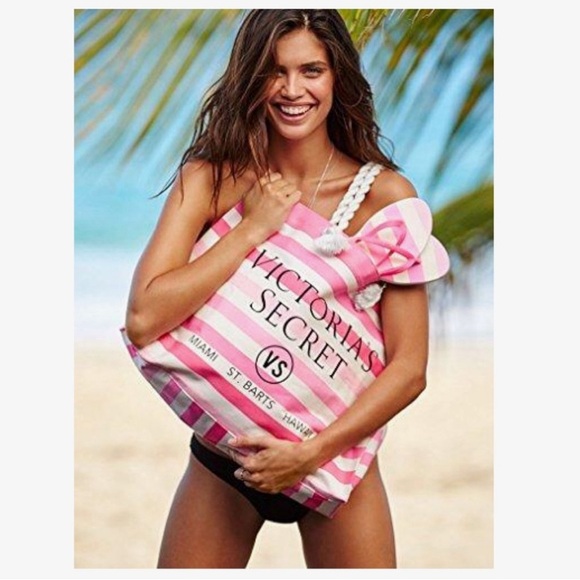 🆕VICTORIA’S SECRET Pink & White Striped Flip Flop Sandals - Picture 7 of 12